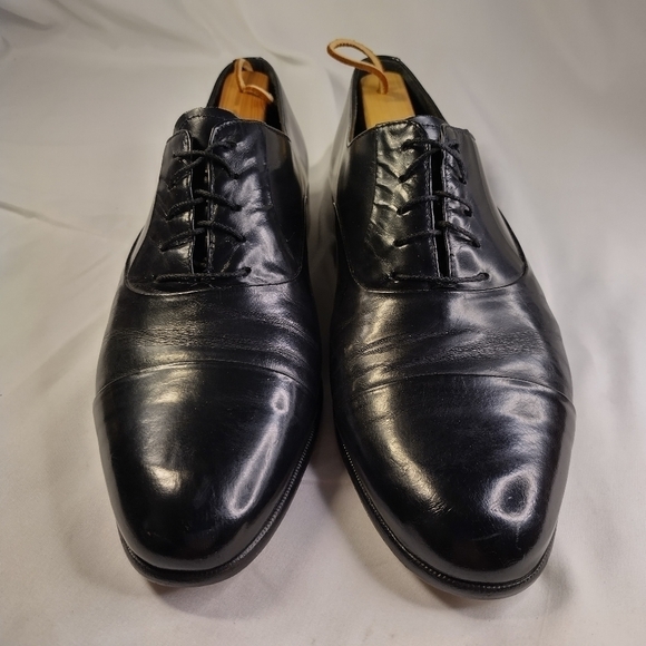 𝅺mario Bruni Black Lace Up Dress Shoes Men's Size 9 - Picture 6 of 9